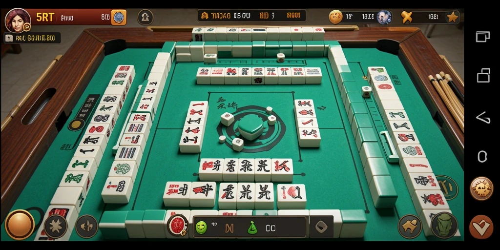 Screenshot permainan 5RT menunjukkan tantangan Mahjong yang menarik.