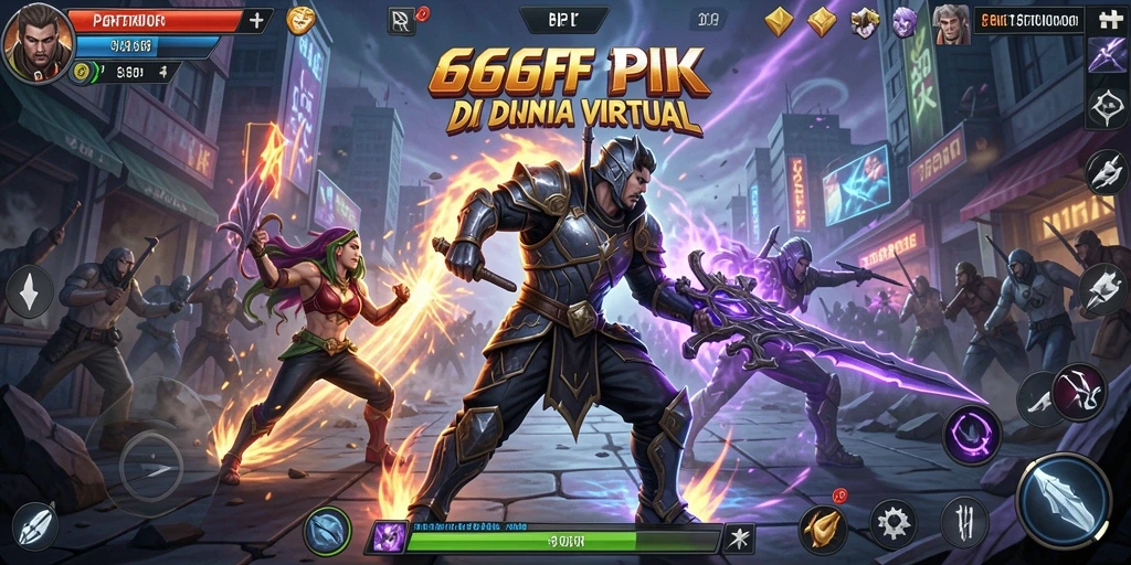 Tangkapan layar menampilkan aksi pertarungan di 666FF dengan karakter yang bertarung.