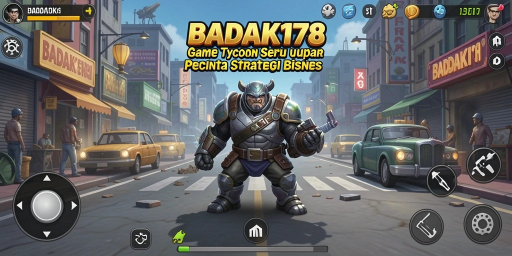 Tampilan gameplay BADAK178, menampilkan pengelolaan bisnis yang menyenangkan.
