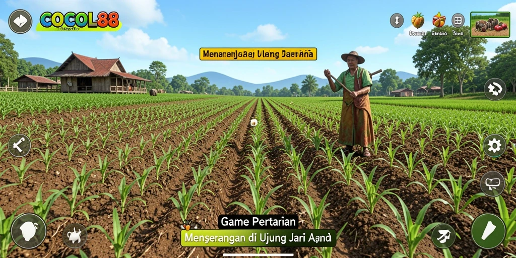 Tampilan gameplay COCOL88 yang menarik saat merawat ladang.