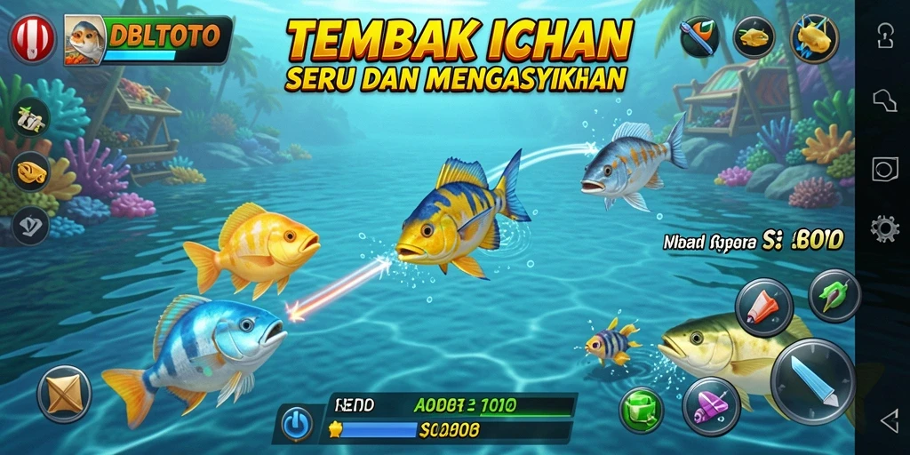 Tampilan gameplay Tembak Ikan yang menarik di DBLTOTO.