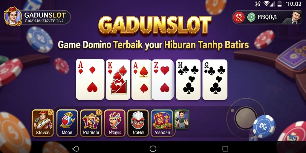 Tampilan utama gameplay GADUNSLOT dengan aksi seru domino.