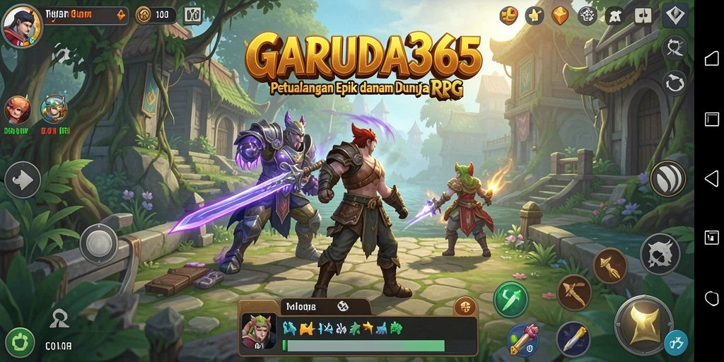 Screenshot menampilkan adegan seru di tengah pertarungan RPG.