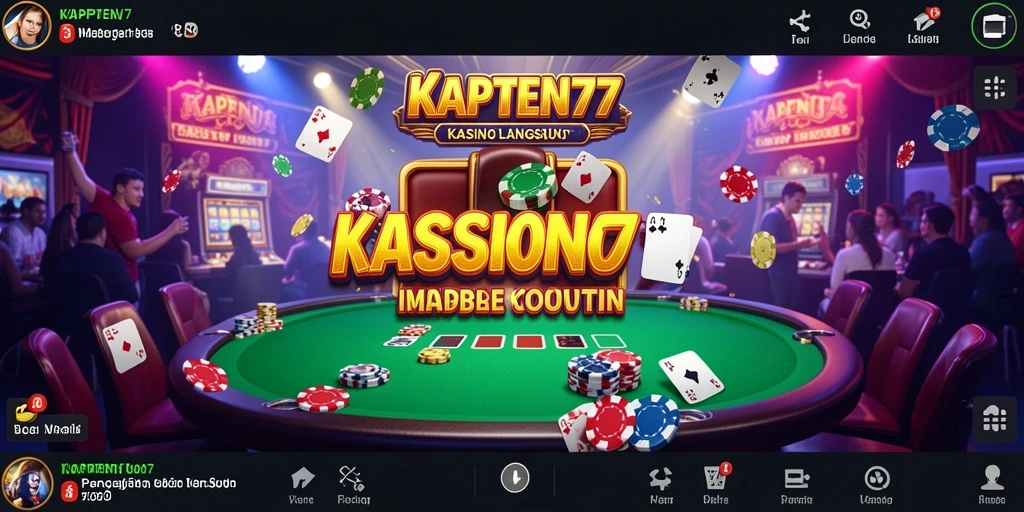 Tampilan menarik dari permainan Live Casino di KAPTEN77.