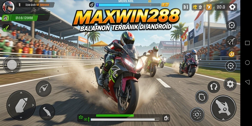 Gameplay seru balapan motor di MAXWIN288.