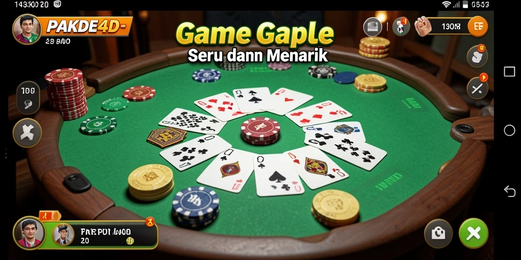 Tampilan menarik gameplay Gaple di PAKDE4D.