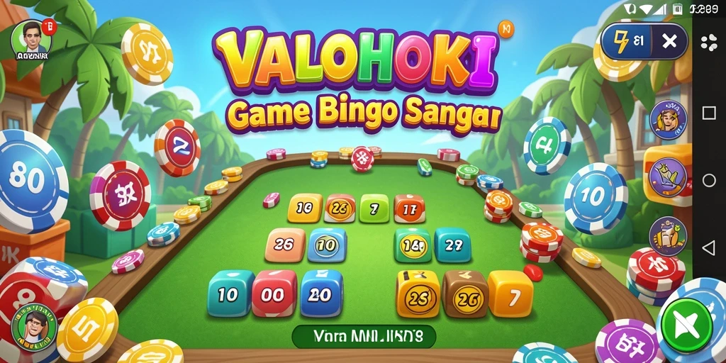Screenshot gameplay <strong>VALOHOKI</strong> yang menampilkan keseruan permainan Bingo.