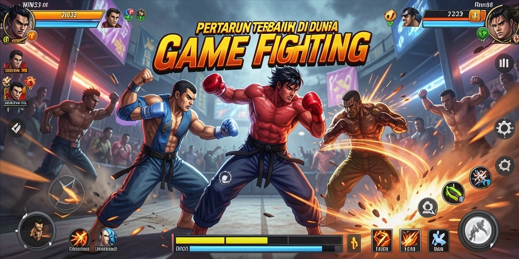 Screenshot gameplay WIN33 menampilkan aksi pertarungan yang intens.