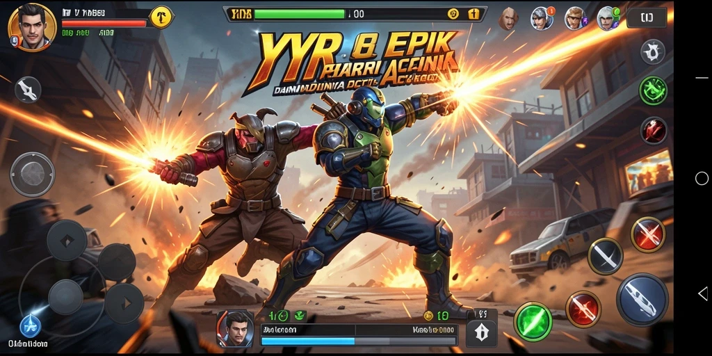 Screenshot YYRR menampilkan gameplay aksi mendebarkan saat bertarung.